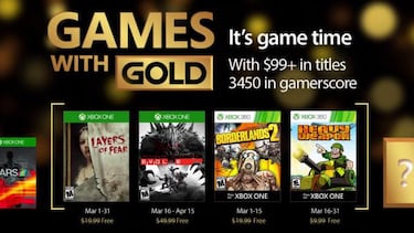 Los Juegos con Gold de Xbox para marzo de 2017