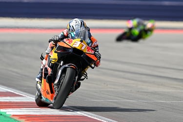 El piloto de Red Bull KTM, Pedro Acosta, terminó tercero en el MotoGP de Estados Unidos.
