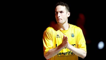 Marcelinho Huertas of Lenovo Tenerife looks on prior the match of Basketball Champions League Final between BAXI Manresa and Lenovo Tenerife at Bilbao Arena on May 8, 2022, in Bilbao, Spain.
 AFP7 
 08/05/2022 ONLY FOR USE IN SPAIN