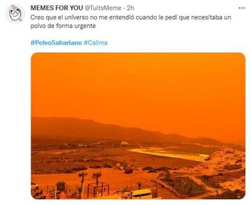 Los mejores memes y tuits sobre el polvo sahariano en España