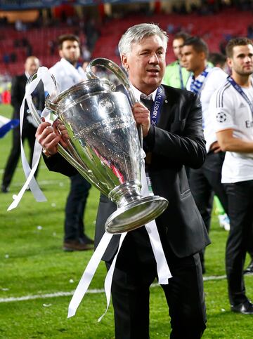 La misión principal de Ancelotti a su llegada al banquillo del Real Madrid era ganar la Décima Champions del equipo blanco. Dicho y hecho. Los madridistas levantaron la orejona tras ganar al Atlético de Madrid en la final de Lisboa en 2014.