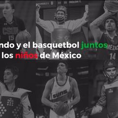 Figuras de taekwondo y baloncesto, unidas por la infancia