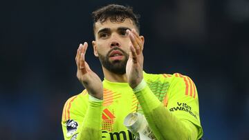 David Raya, jugador del Arsenal, tras el partido ante el Manchester City.