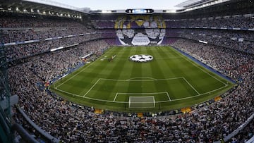 Imagen del Bernab&eacute;u antes de un partido de Champions.