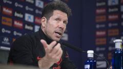 Simeone, en rueda de prensa.