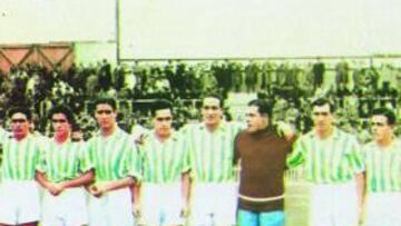 <b>CAMPEONES. </b>El Betis ganó 0-5 en Santander el 28 de abril de 1935 y se proclamó campeón de Liga por primera y única vez en su historia.