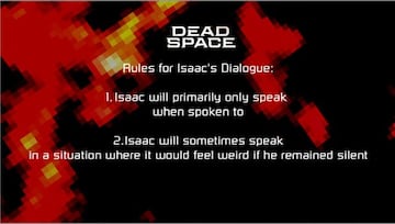 Estas son las &quot;reglas&quot; que Motive Studio tendr&aacute; a la hora de rehacer, a nivel narrativo, las l&iacute;neas de di&aacute;logo de Isaac Clarke en Dead Space Remake