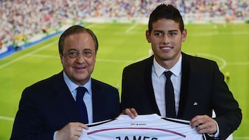 James Rodríguez y Florentino Pérez