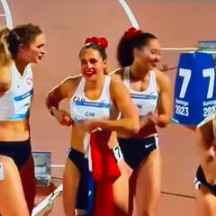 ¡Haciendo callar! Isidora Jiménez festejó así su plata en Santiago 2023 y el video ya es viral