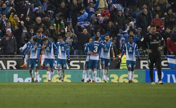 1-0. Gerard Moreno celebr el gol de la victoria marcado en el minuto 92.