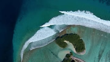 Una de las mejores olas del mundo, vacía por el coronavirus.