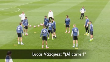 Hasta Lucas Vázquez se suma al grito de moda: "¡Al carrer!"