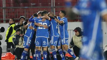 Futbol, Universidad de Chile vs Cobreloa
Fecha 21, Campeonato Nacional 2024.
El jugador de Universidad de Chile Ignacio Vasquez, celebra su gol contra Cobreloa durante el partido de primera division disputado en el estadio Nacional en Santiago, Chile.
23/08/2024
Dragomir Yankovic/Photosport
Football, Universidad de Chile vs Cobreloa
21 th turn, 2024 National Championship.
Universidad de Chile's player Ignacio Vasquez, celebrates his goal against Cobreloa during the first division match held at the Nacional stadium in Santiago, Chile.
23/08/2024
Dragomir Yankovic/Photosport