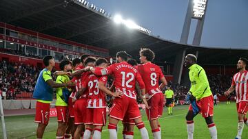 El Almería celebra un tanto reciente.