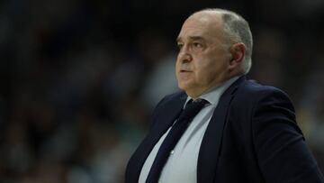 Pablo Laso, durante un partido de la Liga Endesa con el Real Madrid