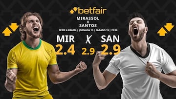 Mirassol FC vs. Santos FC: horario, dónde ver, pronósticos y clasificación