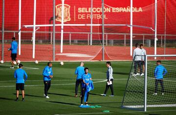 El equipo de Boca Juniors se ha entrenado en la Ciudad Deportiva de la selección española en Las Rozas. 