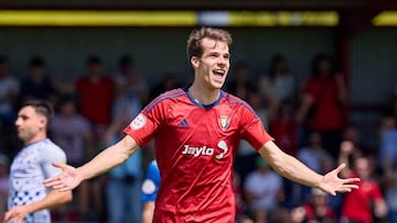 Ander Yoldi durante un partido con el filial.