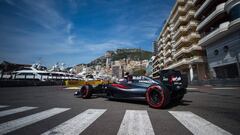 El McLaren Honda de Button, en los libres de Mónaco.