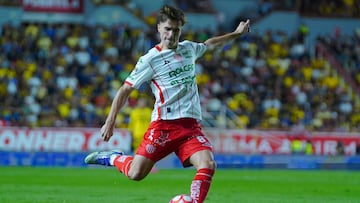 Agustin Palavecino of Necaxa during the 3rd round match between Necaxa and America as part of the Liga BBVA MX, Torneo Apertura 2025 at Victoria Stadium, on July 26, 2025 in Aguascalientes, Mexico.