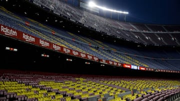 Una imagen reciente del Camp Nou, vacío.