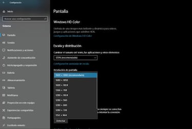 Cómo definir la resolución de tu pantalla en windows 10