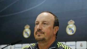 Benítez, en rueda de prensa.