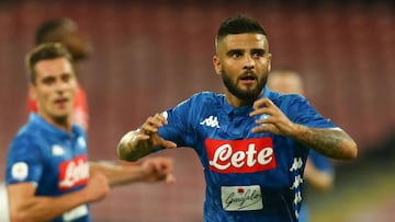 Insigne, autor del gol del Nápoles.