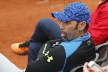 Iquique, 13 de Julio 2016.
Tenis, Copa Davis.
Marcelo Rios, durante el entrenamiento de Chile en el Centro Recreacional del Ejercito Huayquique, antes de la segunda ronda del Grupo I contra Colombia en Copa Davis. 
Alex DÃ­az DÃ­az/Photosport.