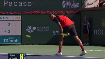 Kyrgios intenta sorprender a Nadal y le sale mal