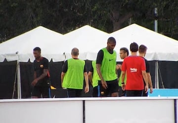 La pelea entre Neymar y Semedo en imágenes