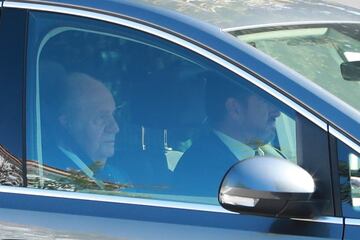 El Rey emérito Juan Carlos I llegando a la ceremonia. 