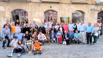 Cónclave de peñas madridistas en Burgos, con la Peña Burgalesa al frente.