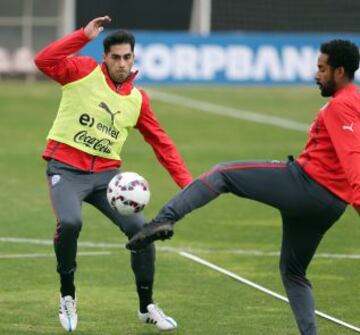 José Rojas, Johnny Herrera, Marco Medel, Juan Cornejo, Jean Beausejour y Paulo Garcés son los jugadores que iniciaron la preparación a la Copa América.