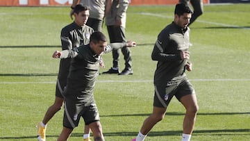 Torreira entrenando con el Atlético