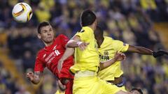 Imagen del partido de ida de semifinales de la Europa League entre Villarreal y Liverpool.