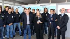 Un momento de la presentaci&oacute;n de la Final a Seis de la Euroliga de waterpolo. 