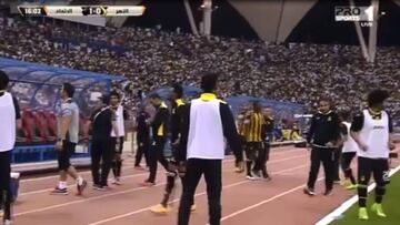 Así reaccionó Sierra tras el gol que le dio el título al Al Ittihad