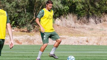 Joaquín, en la pretemporada con el Betis.