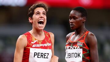 Marta Pérez roza la gran barrera de 1.500 en el éxito de Kipyegon