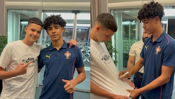 Cristiano Jr. ya firma sus primeros autógrafos