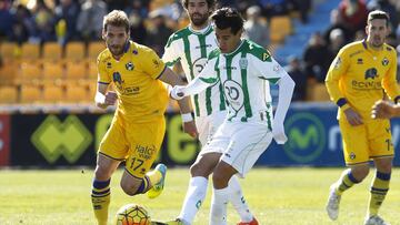 Fausto, en un partido con el Alcorcón.