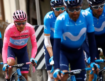 Esteban Chaves y Miguel Ángel López protagonistas de la etapa 17 en el Giro de Italia. El pedalista del Mitchelton - Scott  terminó segundo, mientras que el corredor del Astana subió un puesto en la general.