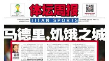 El Atlético de Madrid ya es portada hasta en China