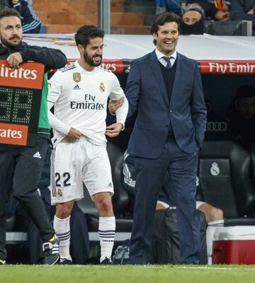 Isco y Santiago Solari.