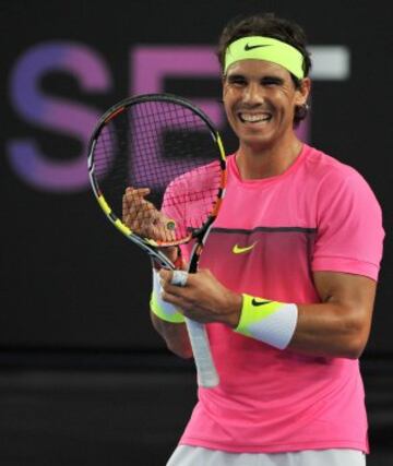 Los tenistas españoles se enfrentaron en el Melbourne Park en un evento benéfico que destinará lo recaudado a programas de las fundaciones del tenista y de la Australian Tennis.