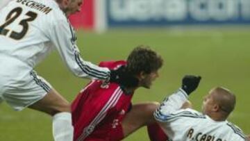 Beckam, Demichelis y Roberto Carlos.