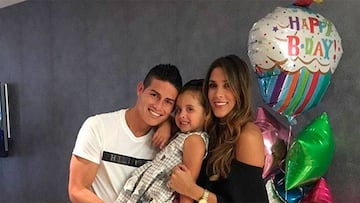 La cariñosa felicitación de James a su mujer Daniela Ospina