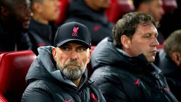 Liverpool manager Jurgen Klopp during the Champions League round of 16 match at Anfield, Liverpool. Picture date: Tuesday February 21, 2023. (Photo by Peter Byrne/PA Images via Getty Images)