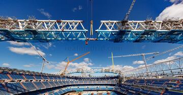 Official photographs of construction work on the Santiago Bernabéu. October 2020.